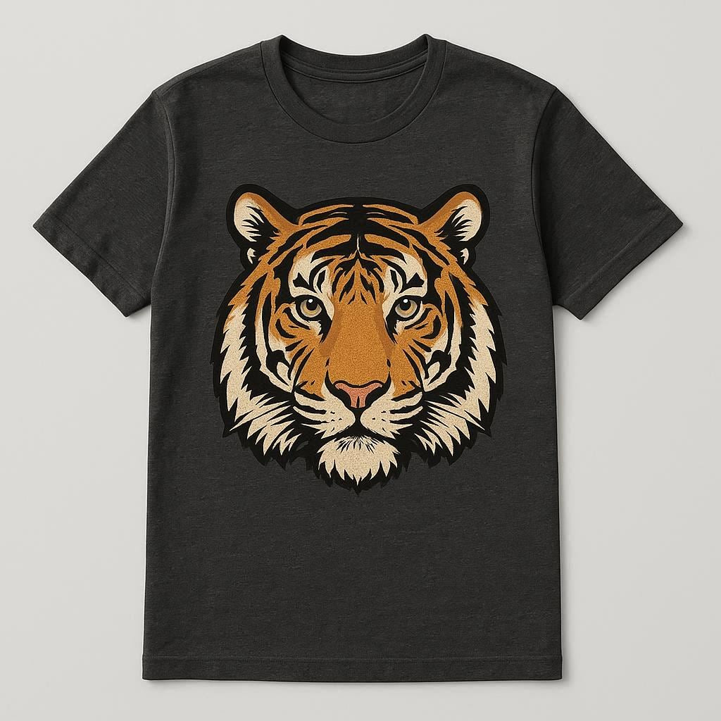 Camiseta de manga corta, tigre estampado